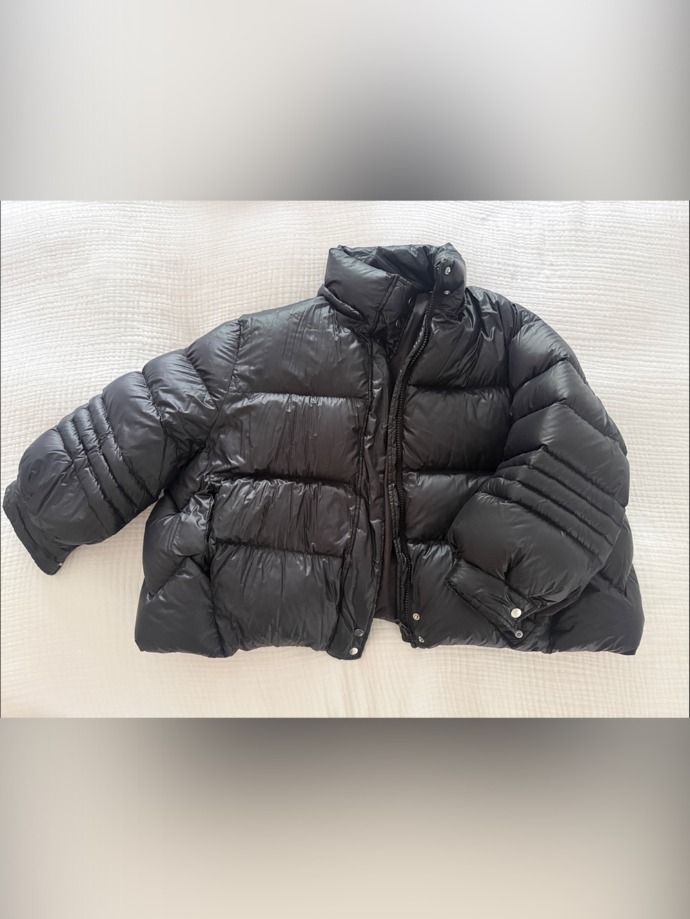 The Frankie Shop Black Puffer Jacket - Val Boxy Puffer